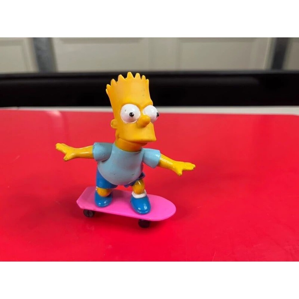 Vintage 1990 Matt Groening The Simpsons Bart On Skateboard Mini Figure